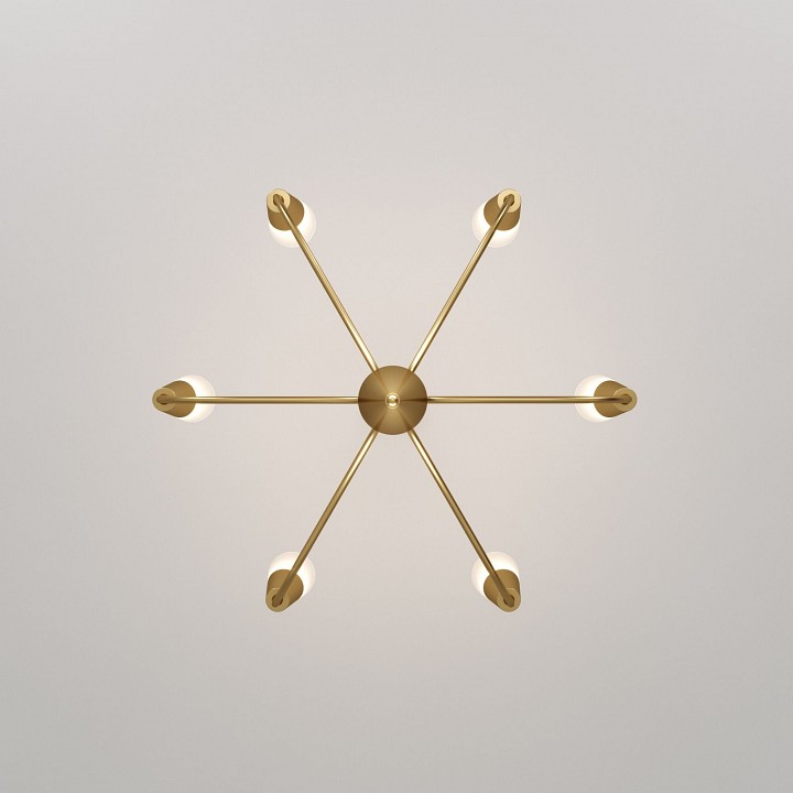 Подвесная люстра eurosvet rhyton 60167/6 латунь