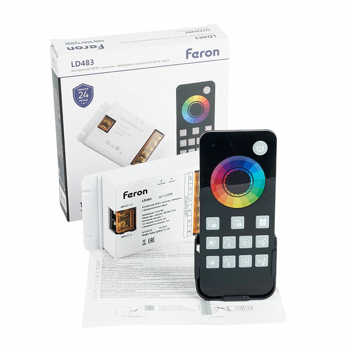 Контроллер-регулятор цвета rgb с пультом ду feron ld483 52098