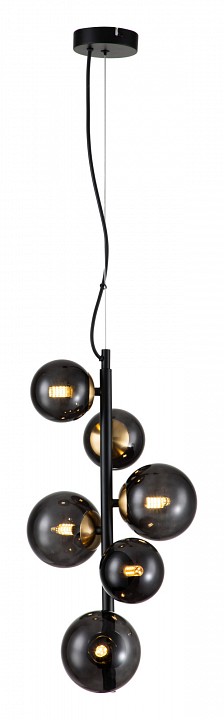 Подвесная люстра indigo molecola 11018/6p black