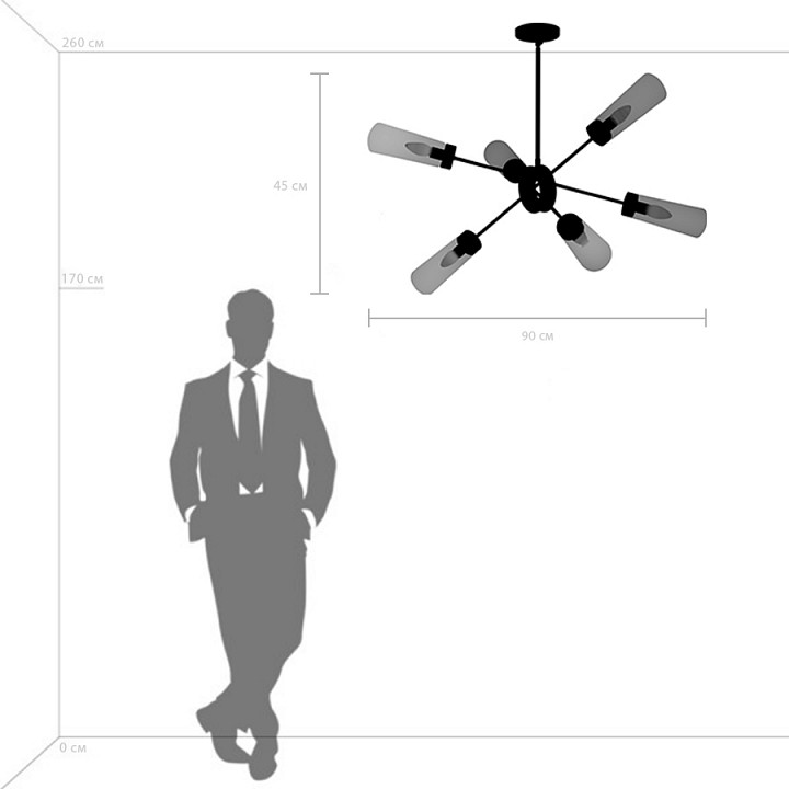 Люстра на штанге lightstar crotone 690063