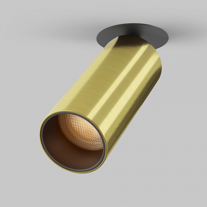 Встраиваемый светильник на штанге maytoni technical focus led c053cl-l12w2.7k-w-bs