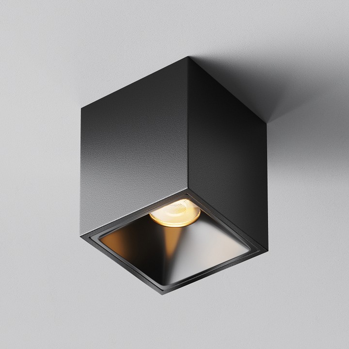 Накладной светильник maytoni technical alfa led c065cl-8w2.7k-sq-b