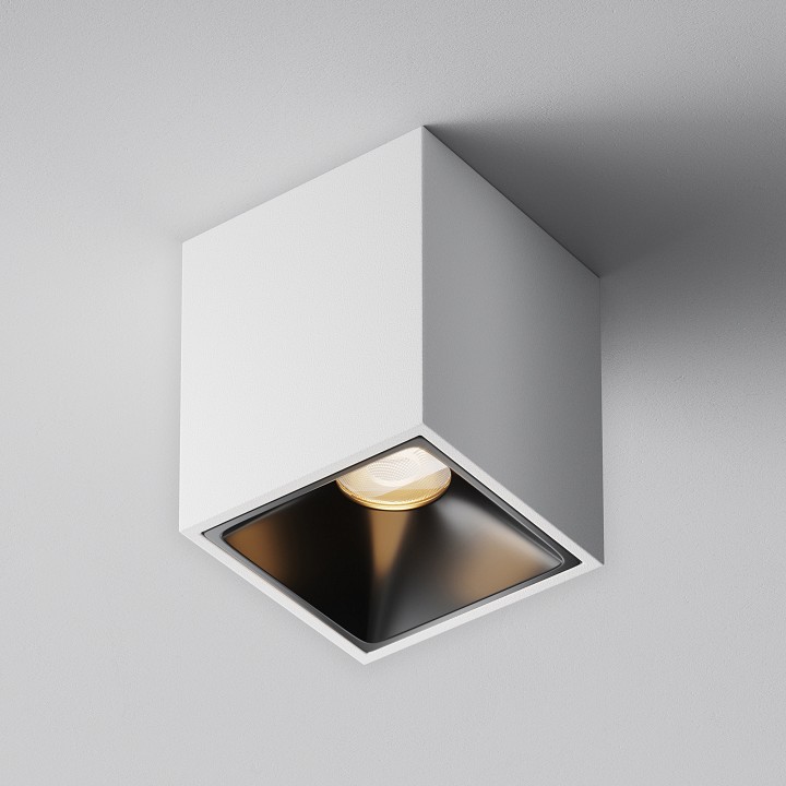 Накладной светильник maytoni technical alfa led c065cl-8w3k-sq-wb