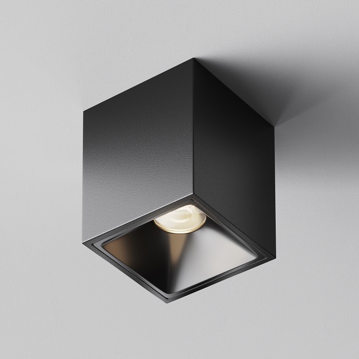 Накладной светильник maytoni technical alfa led c065cl-8w4k-sq-b