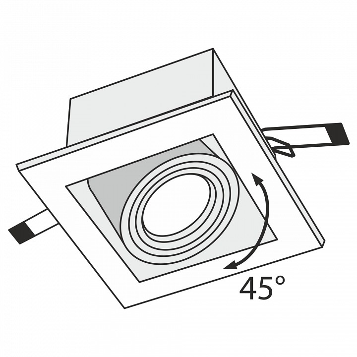 Встраиваемый светильник maytoni technical metal modern dl008-2-01-s