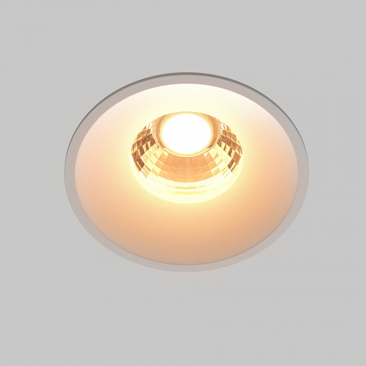 Встраиваемый светильник maytoni technical round dl058-12w2.7k-w