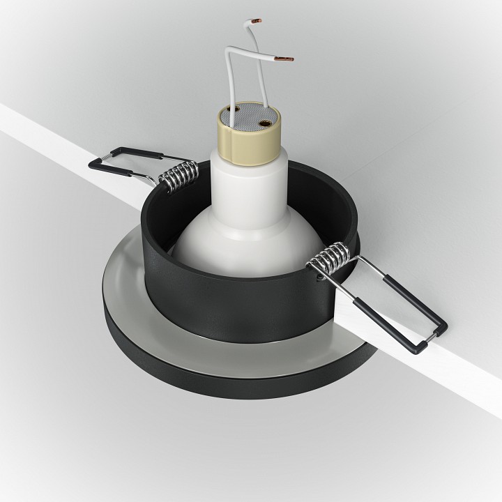 Встраиваемый светильник maytoni technical stark dl083-01-gu10-rd-b