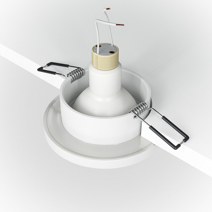 Встраиваемый светильник maytoni technical stark dl083-01-gu10-rd-w