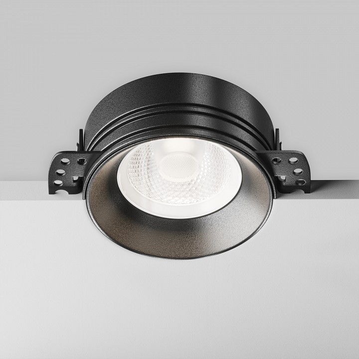 Встраиваемый светильник maytoni technical flint dl101-gu10-trs-b