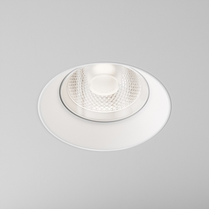 Встраиваемый светильник maytoni technical flint dl101-gu10-trs-w