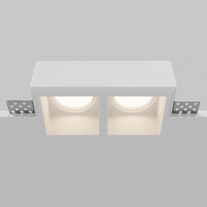 Встраиваемый светильник maytoni technical gyps modern dl131-gu10-02-w