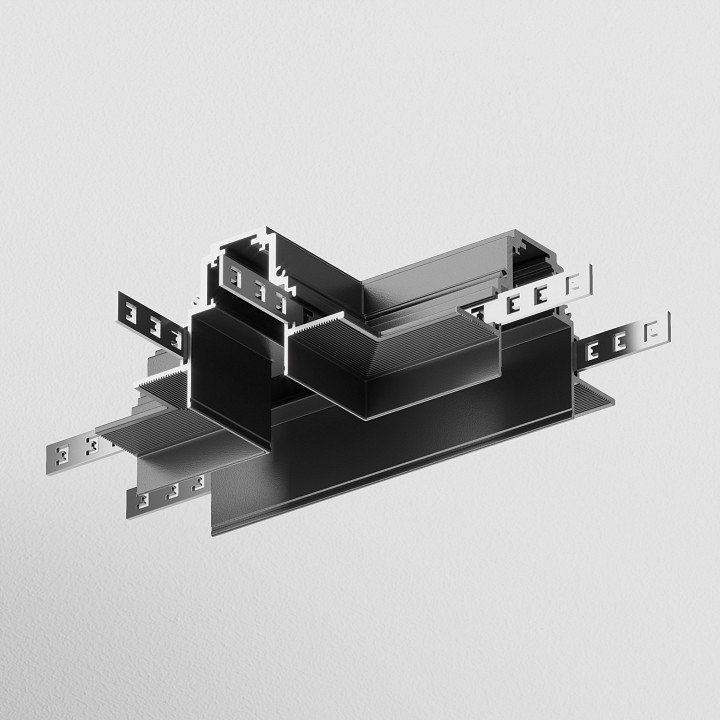 Соединитель t-образный для треков накладных maytoni technical accessories for tracks gravity tra010ct-42b