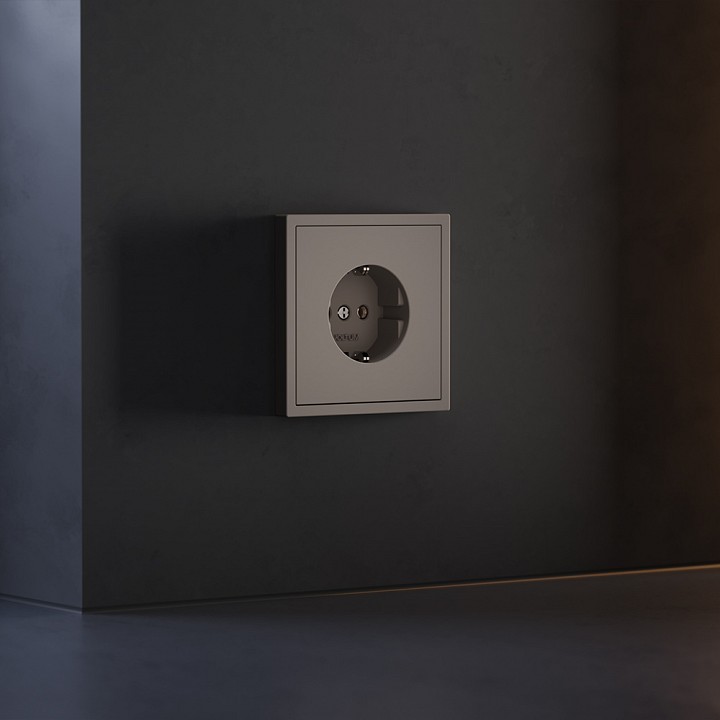 Накладка для розетки с заземлением voltum s70 vls000614