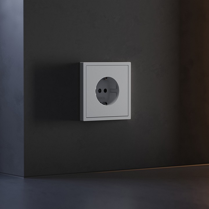 Накладка для розетки с заземлением и со шторками voltum s70 vls000716