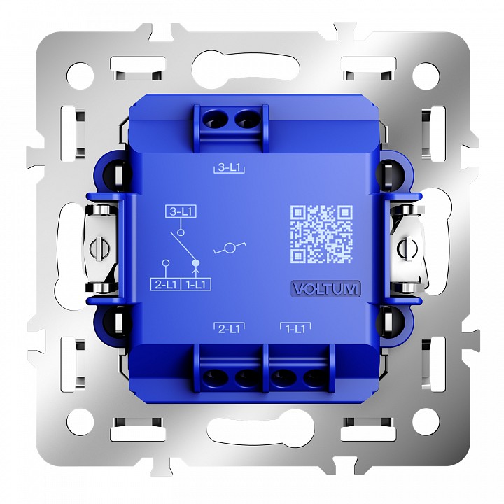 Механизм выключателя проходного одноклавишного voltum s70 vls0103m