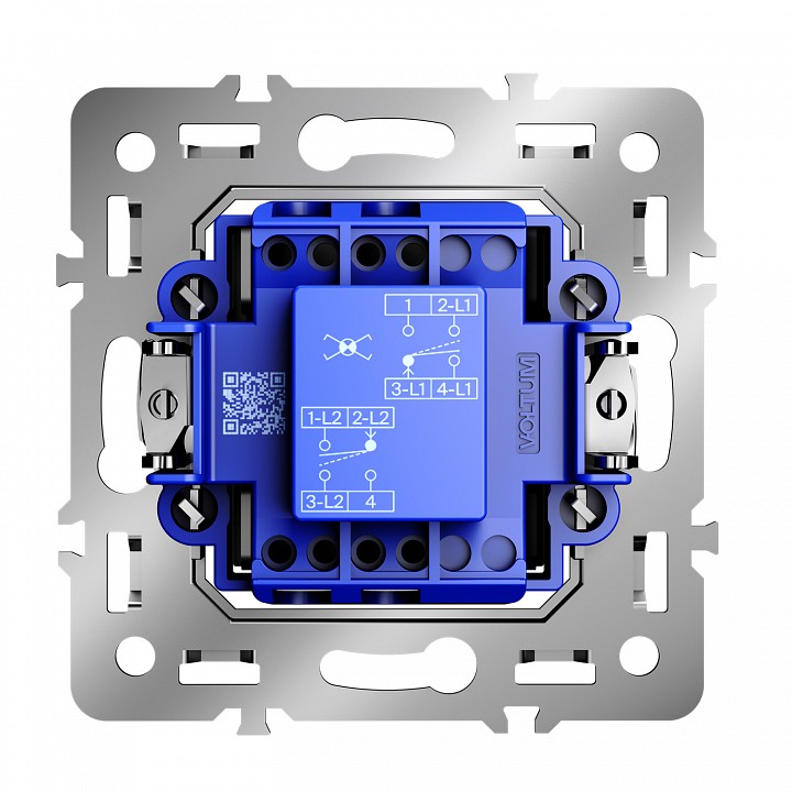 Механизм выключателя перекрестного одноклавишного voltum s70 vls0105m