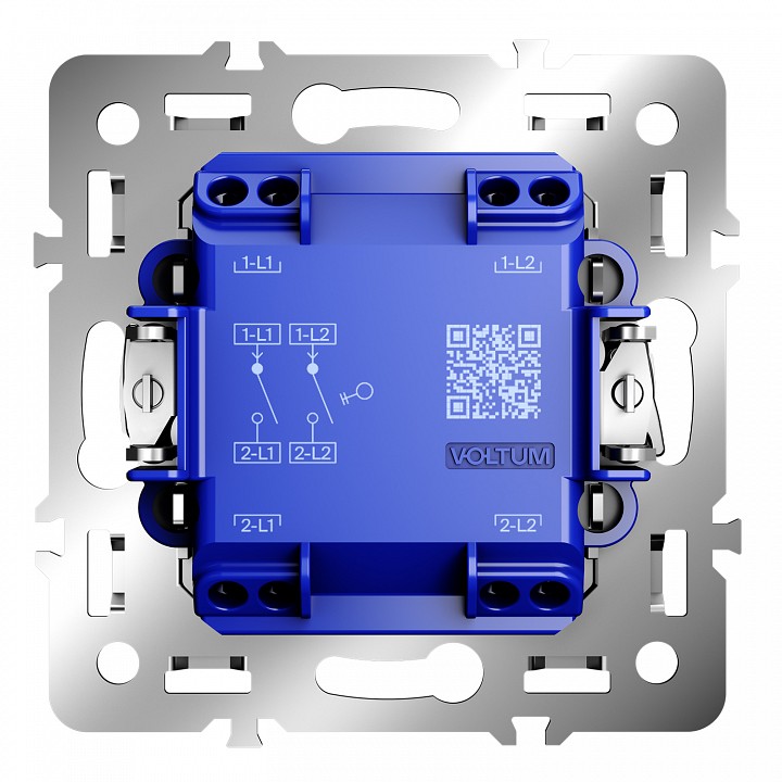 Механизм выключателя двухклавишного voltum s70 vls0201m