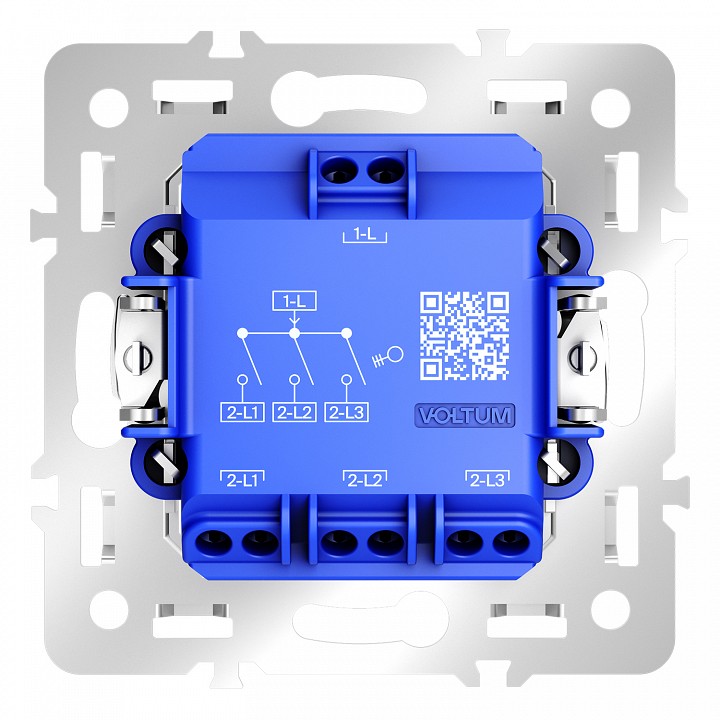 Механизм выключателя трехклавишного voltum s70 vls0301m