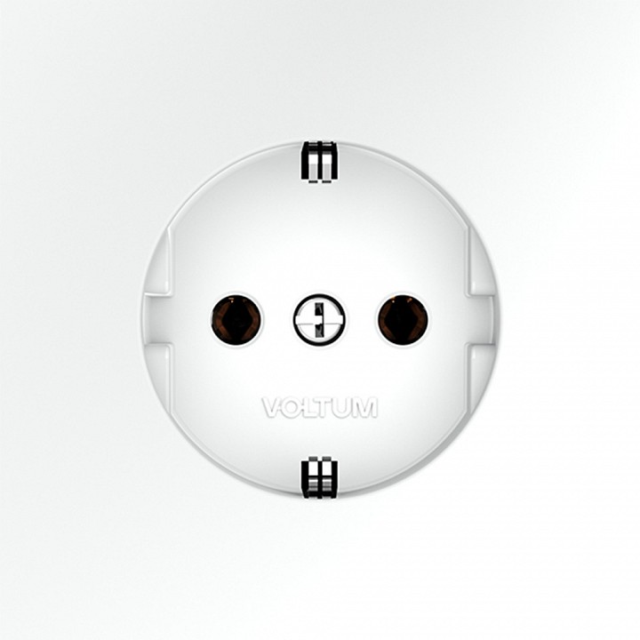 Розетка с заземлением, Без рамки voltum s70 vls040102