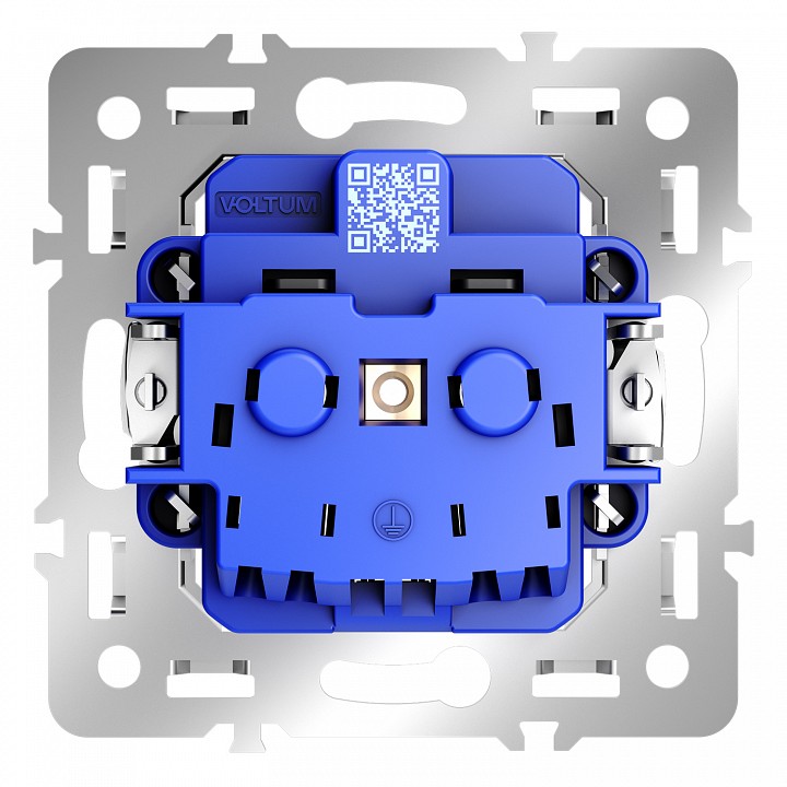 Механизм розетки с заземлением voltum s70 vls0401m