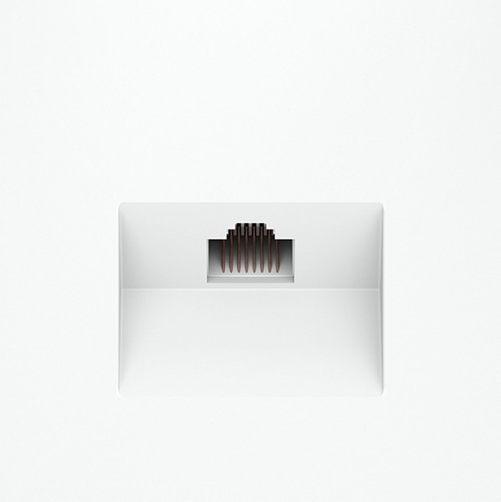 Розетка ethernet rj-45 без рамки voltum s70 vls060102