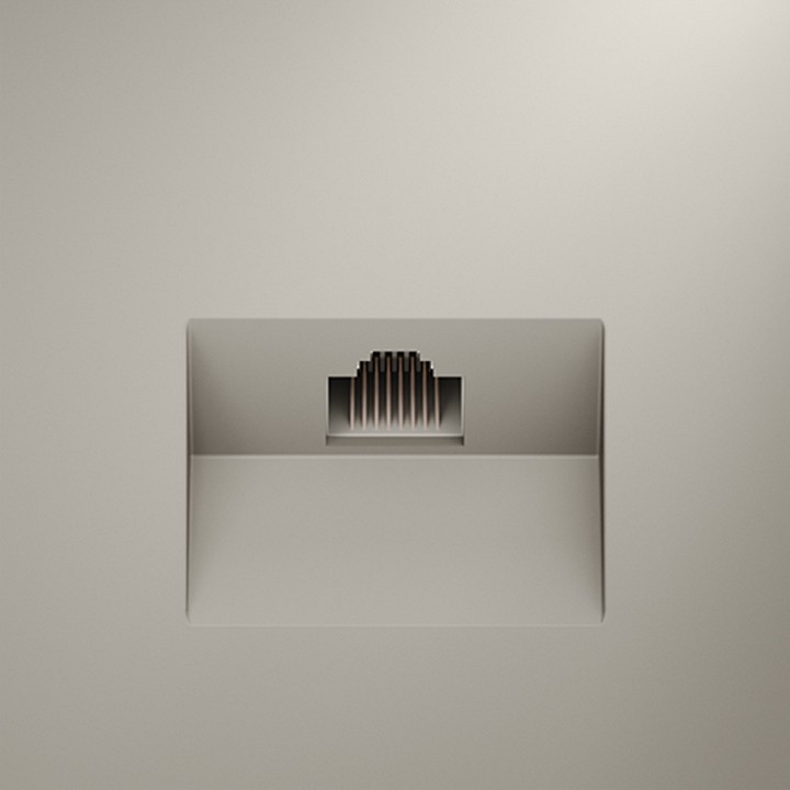 Розетка ethernet rj-45 без рамки voltum s70 vls060103