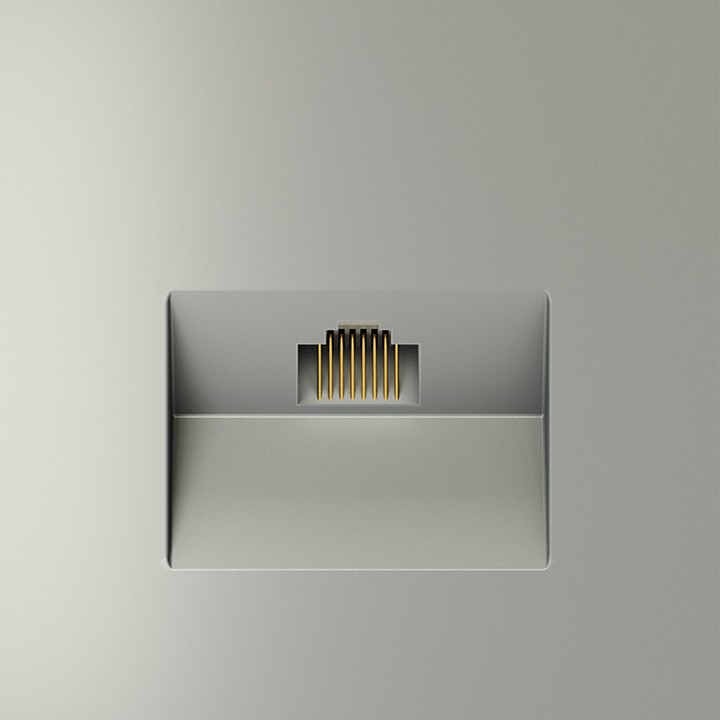 Розетка ethernet rj-45 без рамки voltum s70 vls060105