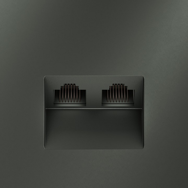 Розетка двойная ethernet rj-45 без рамки voltum s70 vls060206