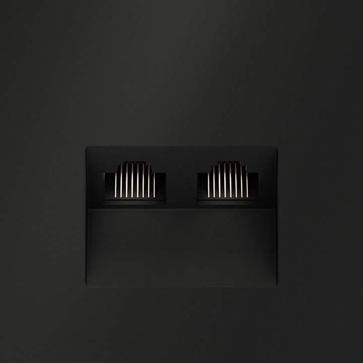 Розетка двойная ethernet rj-45 без рамки voltum s70 vls060208