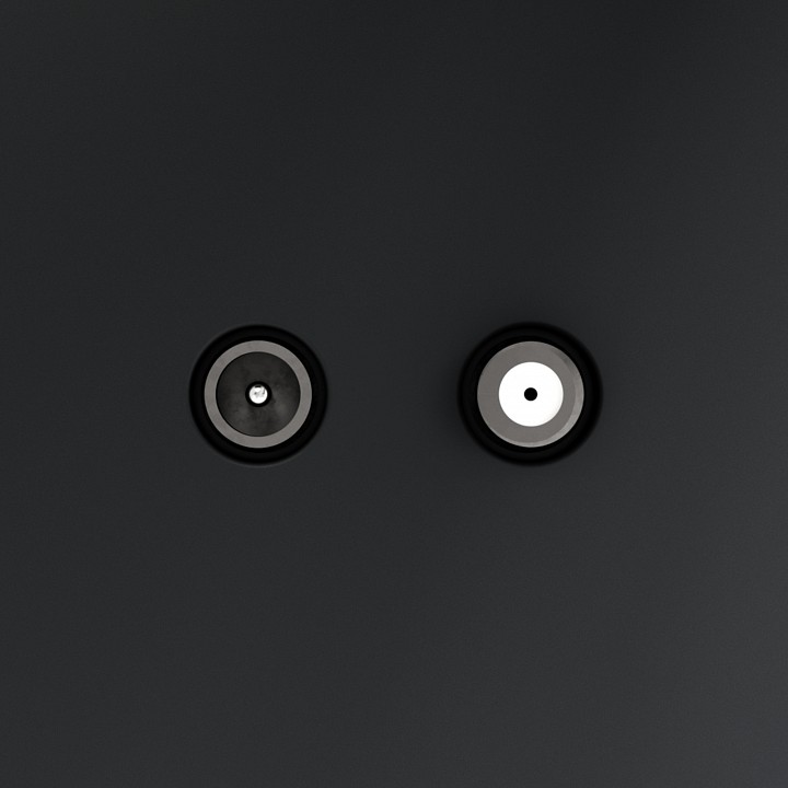 Тв-розетка и sat-розетка оконечная без рамки voltum s70 vls060407