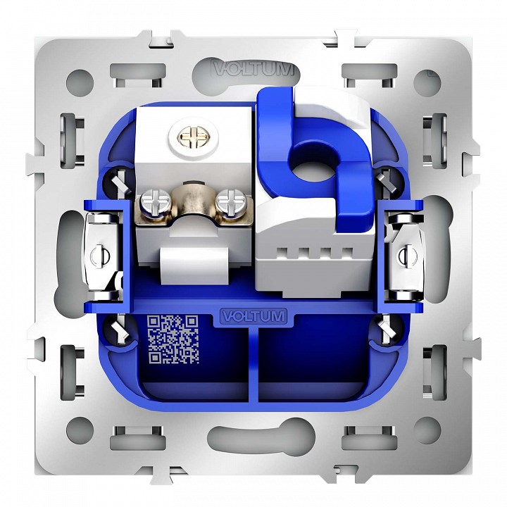 Тв-розетка и розетка ethernet rj-45 без рамки voltum s70 vls060702