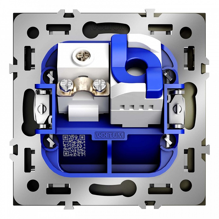 Тв-розетка и розетка ethernet rj-45 без рамки voltum s70 vls060704