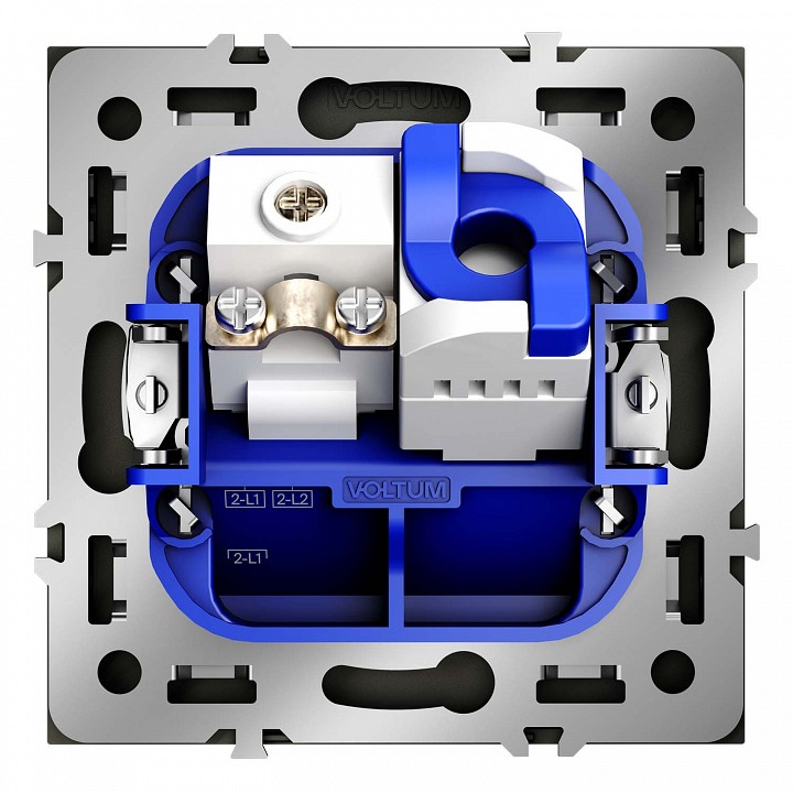 Тв-розетка и розетка ethernet rj-45 без рамки voltum s70 vls060705