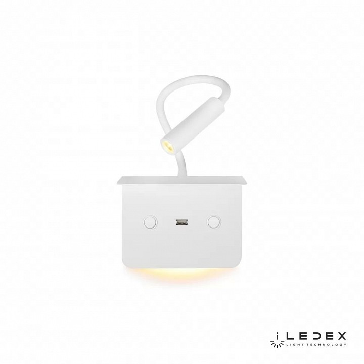 Бра с полкой iledex support 7031c wh