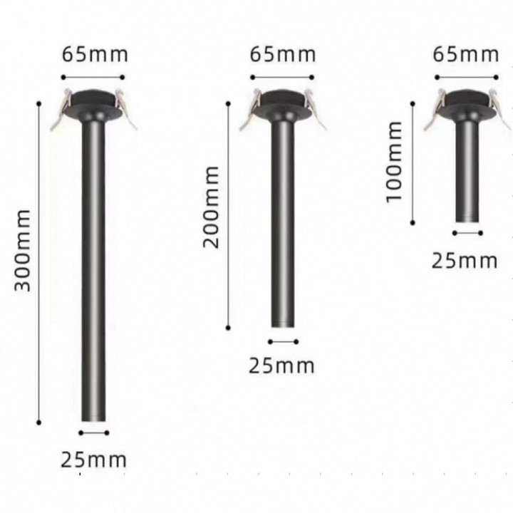 Встраиваемый светильник iledex telescope 999.3w-300 bk
