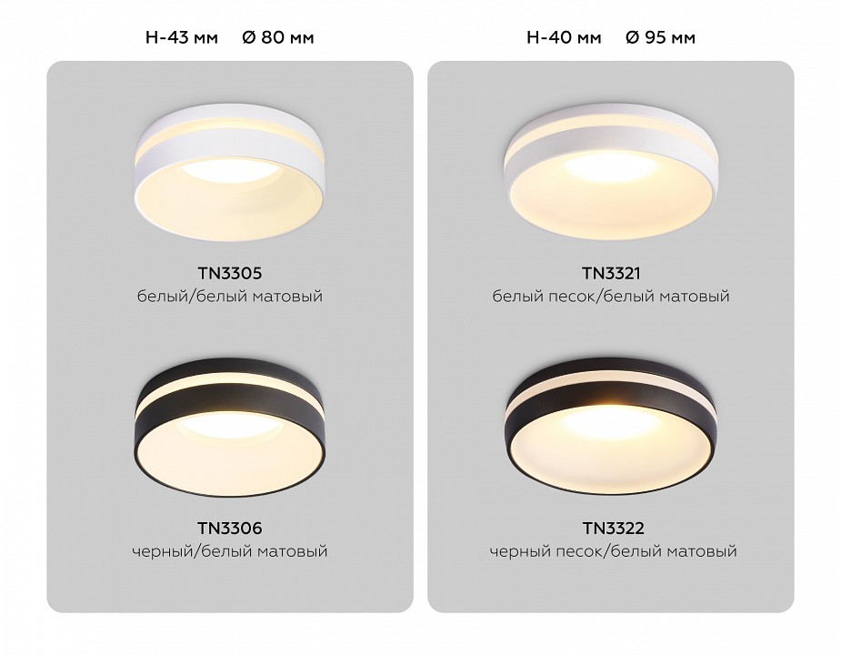 Встраиваемый светильник ambrella light tn tn3305
