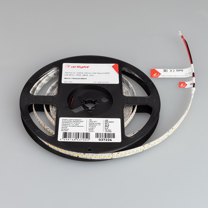 Лента светодиодная arlight ul открытая 37224