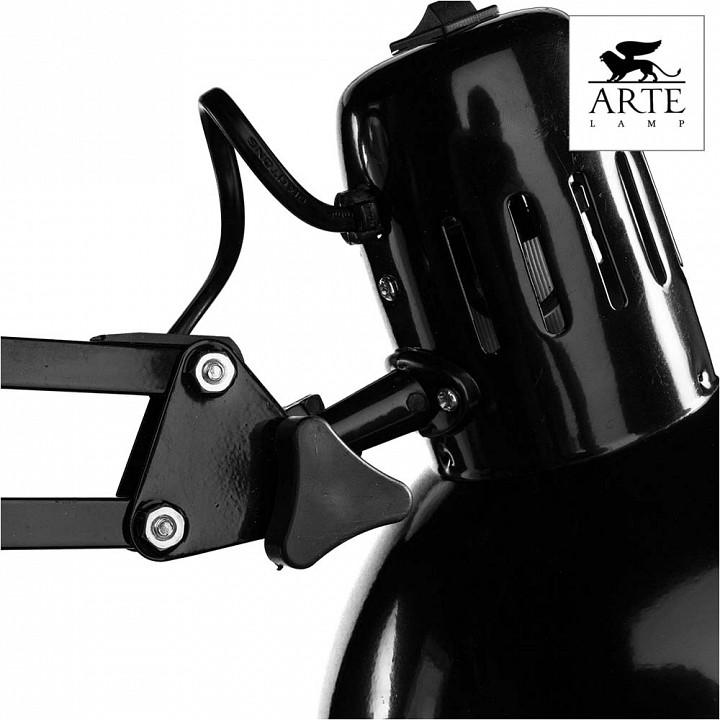 Настольная лампа офисная arte lamp senior a6068lt-1bk