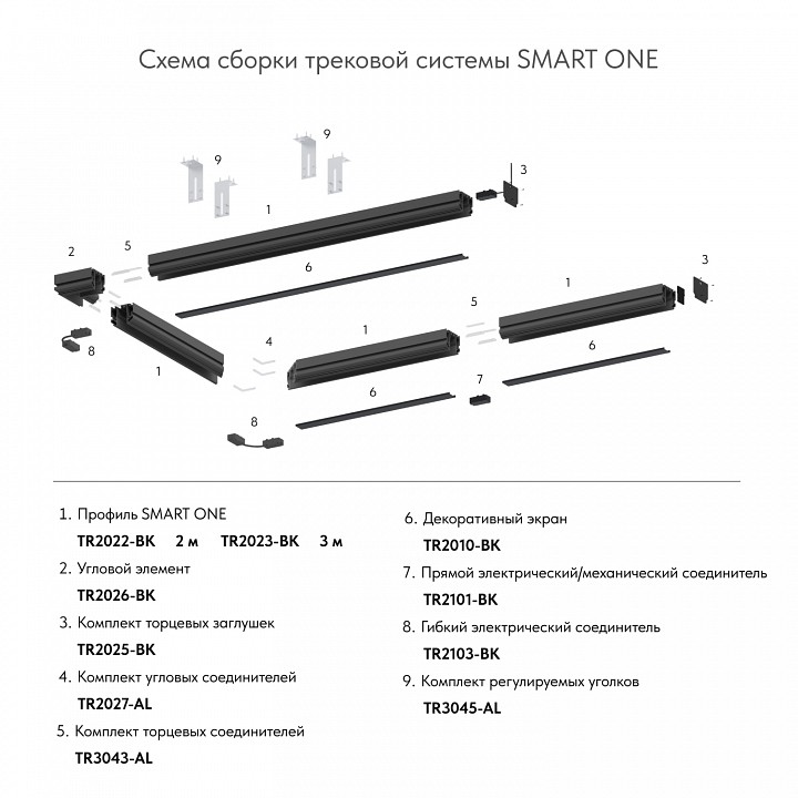 Уголок для профиля настенный denkirs 0 tr3045-al