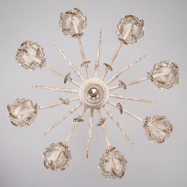 Подвесная люстра eurosvet elisha 3281/8 белый с золотом/тонированный хрусталь strotskis