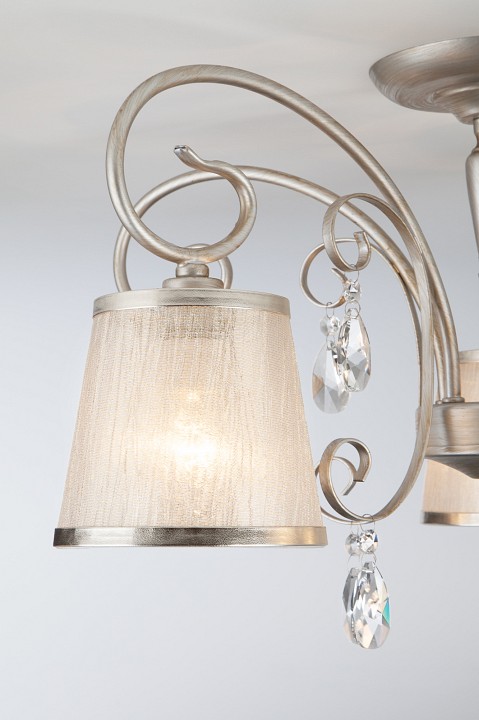 Потолочная люстра eurosvet liona 60065/5 серебро