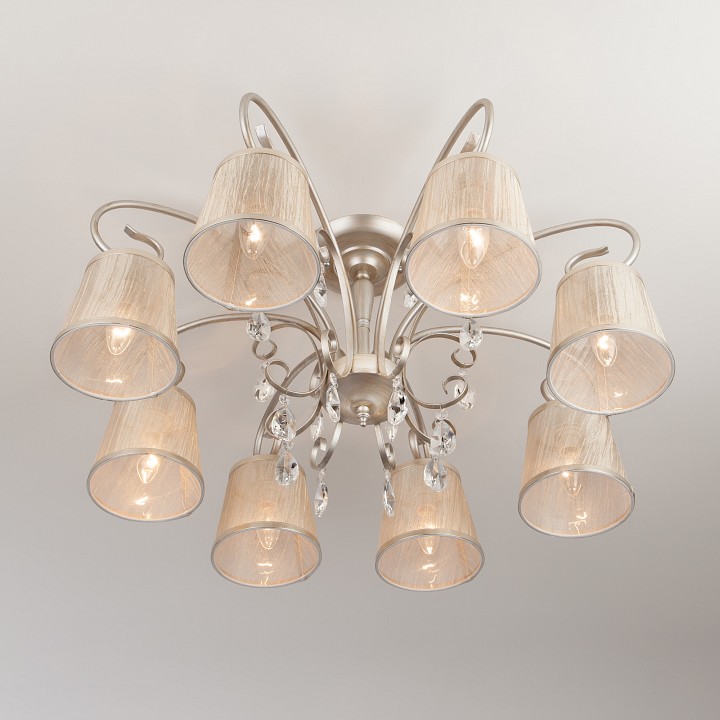 Потолочная люстра eurosvet liona 60065/8 серебро