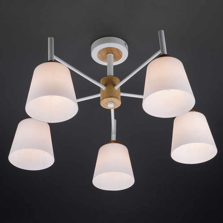 Люстра на штанге eurosvet fresco 70085/5 белый