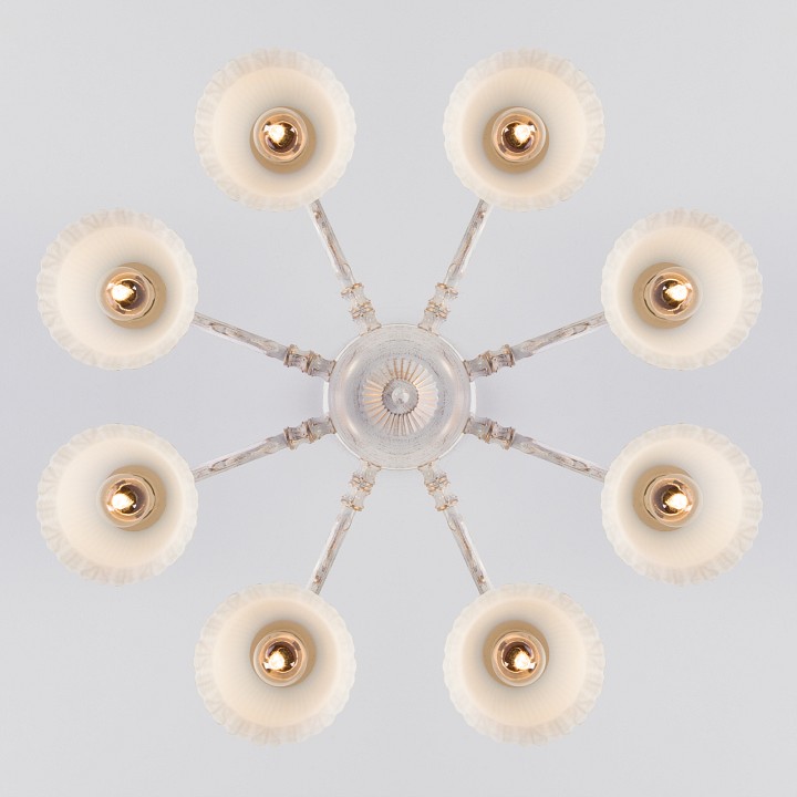 Люстра на штанге eurosvet campina 60107/8 белый с золотом