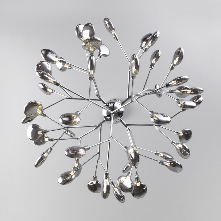 Подвесная люстра bogate's lamella 555 хром / дымчатый