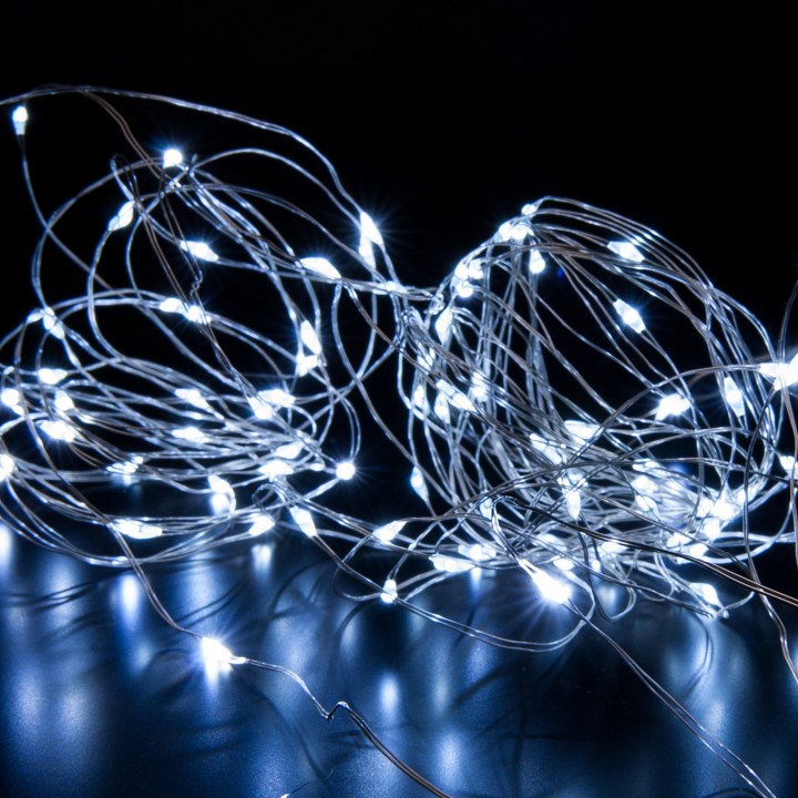 Гирлянда нить eurosvet роса 400-008 белый