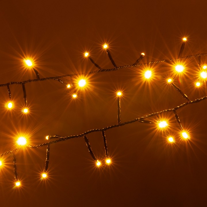 Гирлянда нить eurosvet мишура 400-004 теплый белый