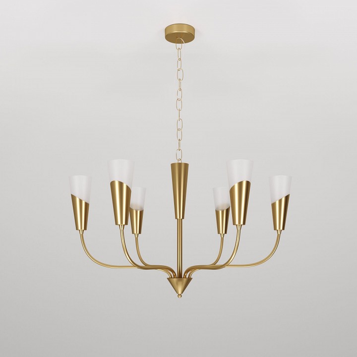 Подвесная люстра eurosvet rhyton 60167/6 латунь