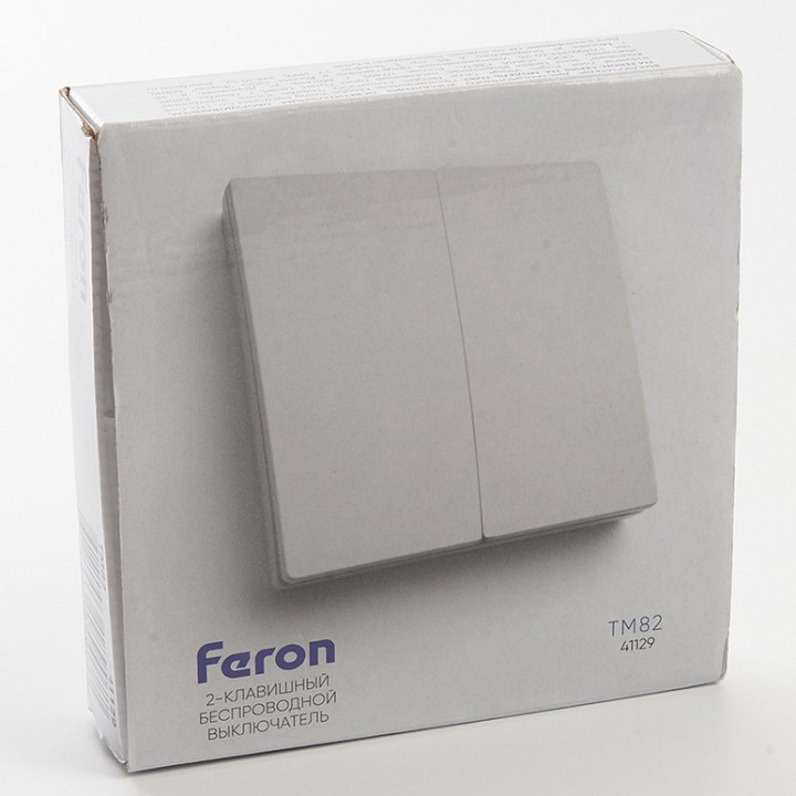 Выключатель беспроводной двухклавишный feron saffit tm82 41129