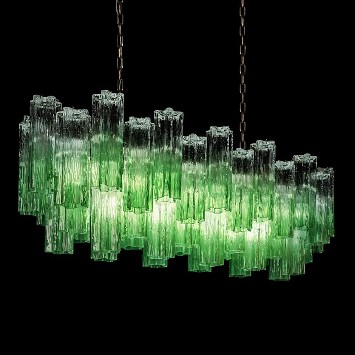 Подвесная люстра loft it murano 10580/1000r clear green
